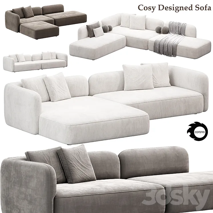 Cozy Sofa Designed by Francesco Rota sofas 3DS Max