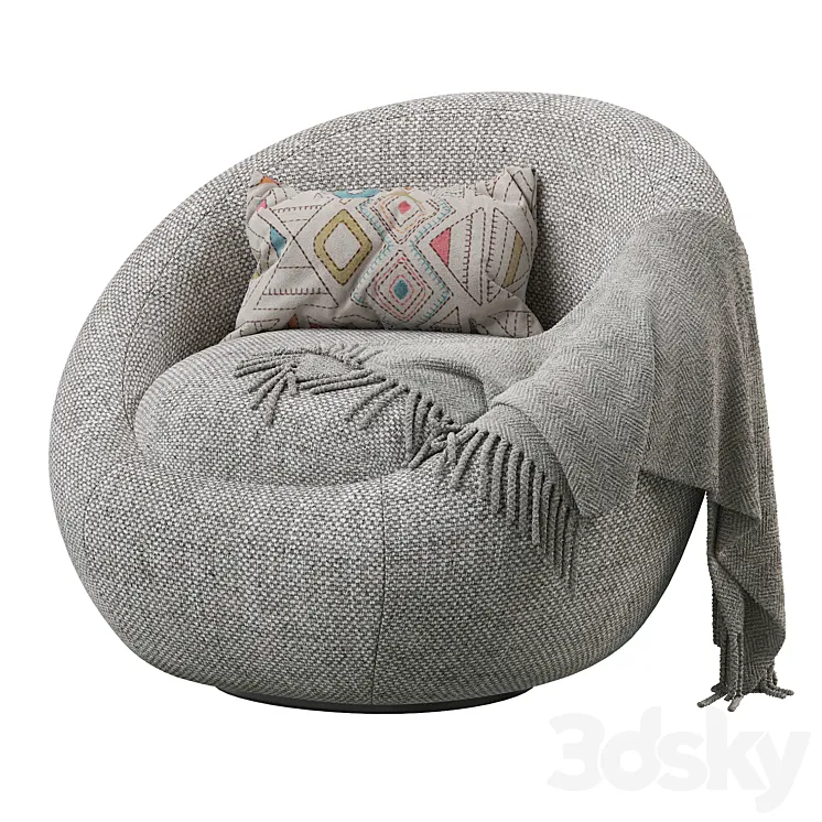 Cozy swivel chair 3DS Max