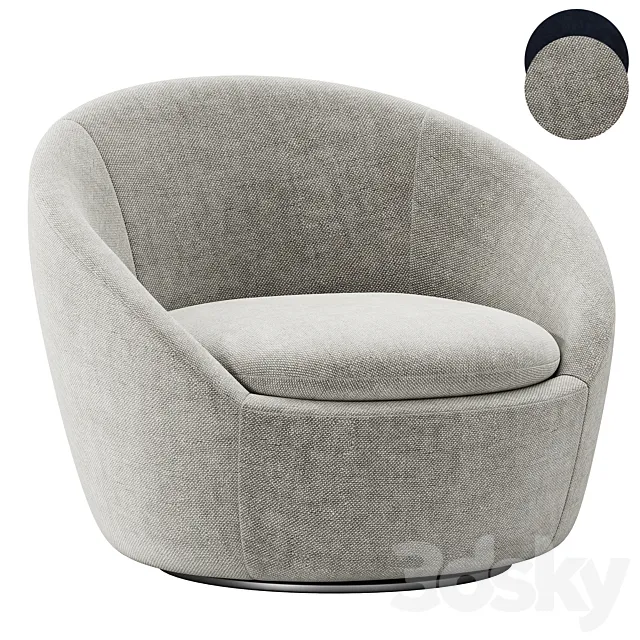 Cozy Swivel Chair By westelm 3ds Max