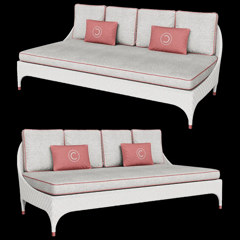 CPRN HOMOOD – 2-seater sofa without armrest Art.OD1034 3ds Max