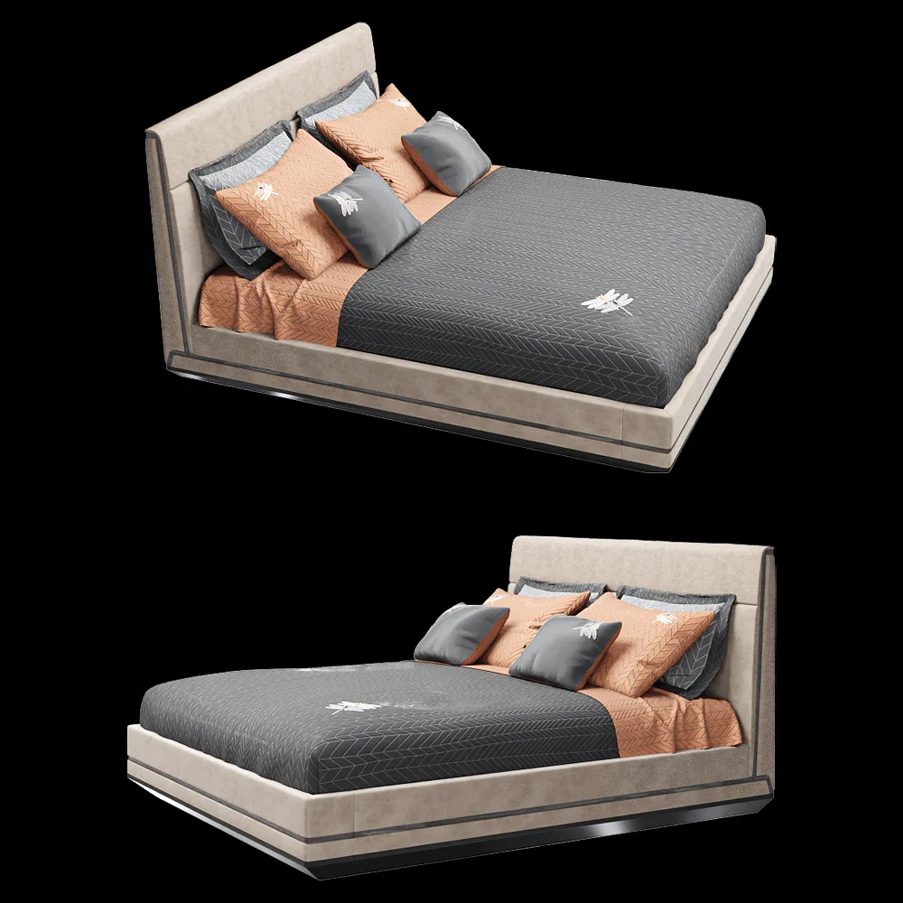 CPRN HOMOOD – Bed Art.D601 3ds Max