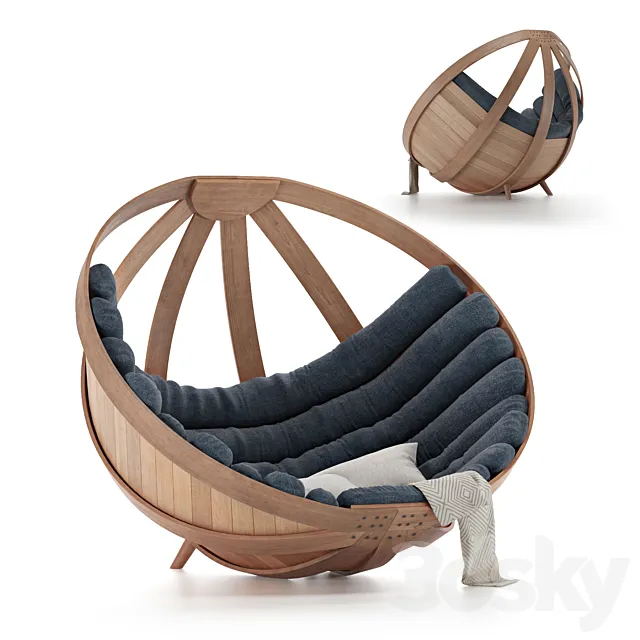 Cradle chair 3ds Max
