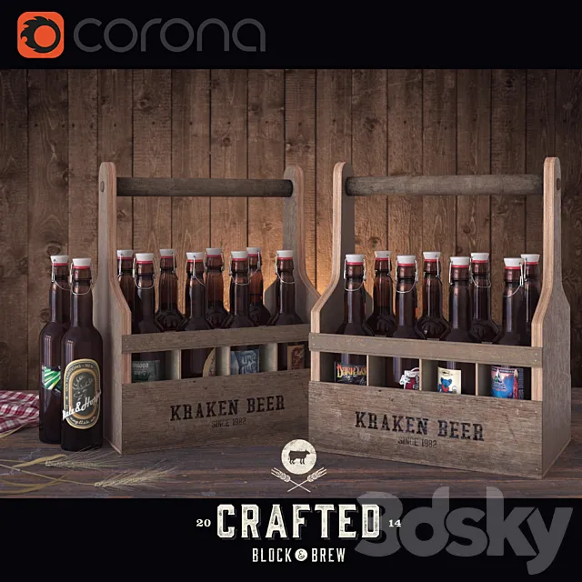 craft beer set 3DSMax File