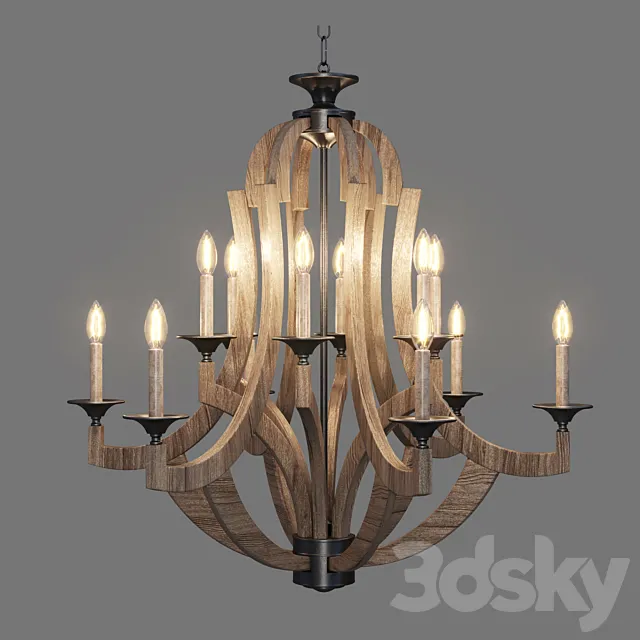 Craftmade Jeremiah Winton 12-Light Chandelier 3ds Max