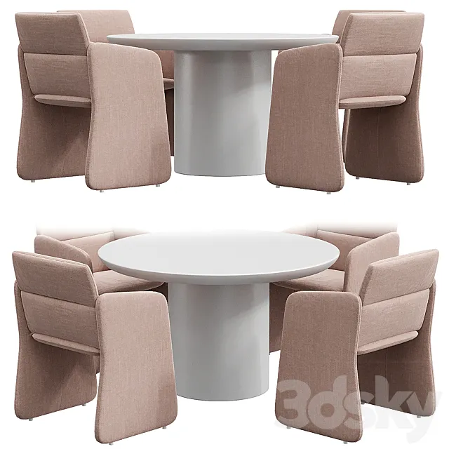 Crassevig AURA PM Table Chair Design by Mario Ferrarini Collection AURA 3DSMax File