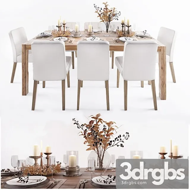Crate And Barrel And Restoration Hardware Dining Room 1 3dsmax Download
