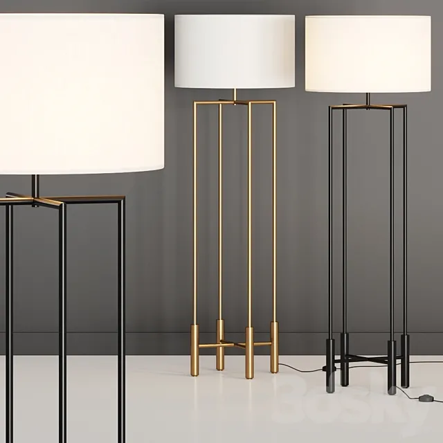 Crate and Barrel Bodil Four Legged Floor Lamp 3ds Max