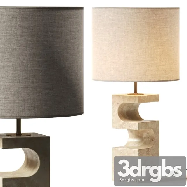 Crate and barrel boveda stone table lamp