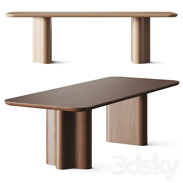 Crate and Barrel Carena Dining Table 3ds Max