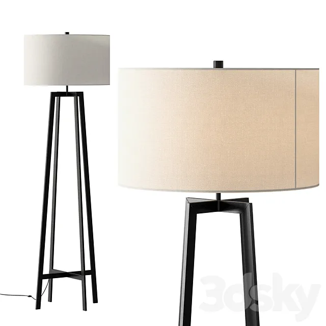 Crate and Barrel Castillo Floor Lamp 3ds Max