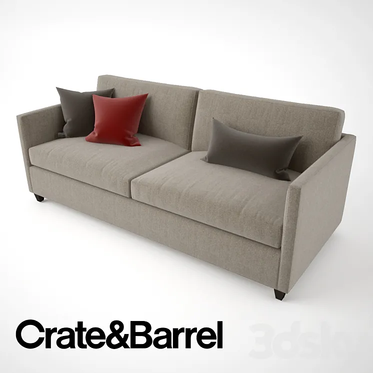 Crate and Barrel Dryden Apartment Sofa 3DS Max
