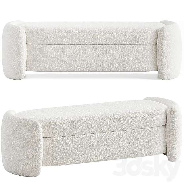 Crate and Barrel Fernie bench 3ds Max