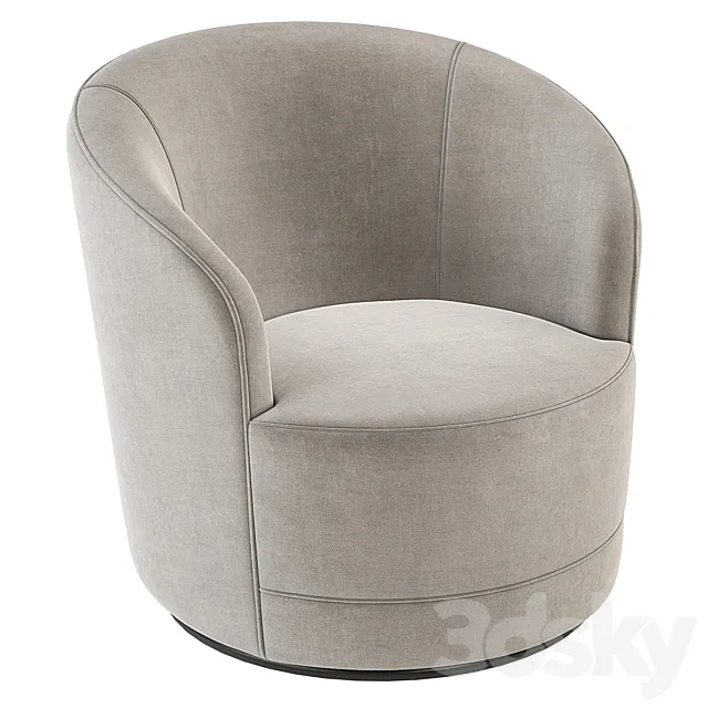 Crate and Barrel Infiniti Swivel Chair 3ds Max