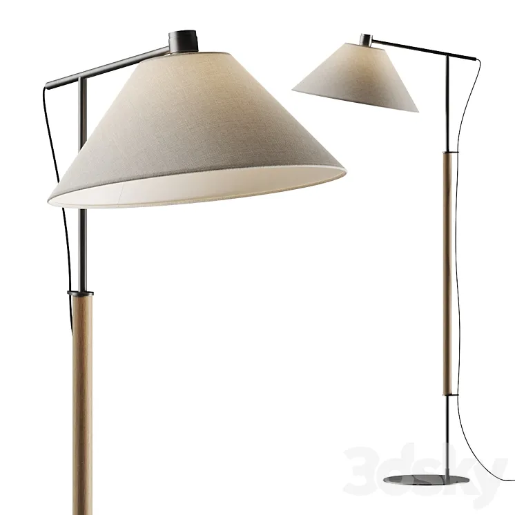 Crate and Barrel Luka Petite Directional Floor Lamp 3DS Max
