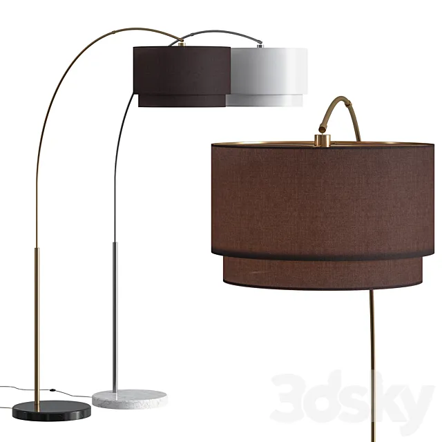 Crate and Barrel Meryl Arc Floor Lamp 3DSMax File