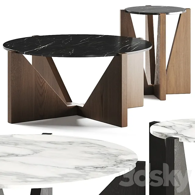 Crate and Barrel Miro Coffee Tables 3DSMax File