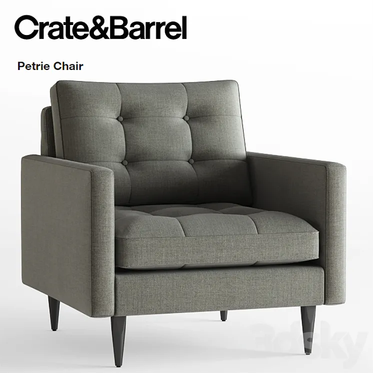 Crate and Barrel \/ Petrie Chair 3DS Max