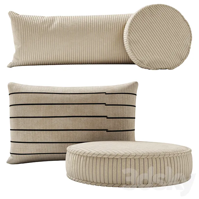 Crate and Barrel pillow set 3DS Max Model