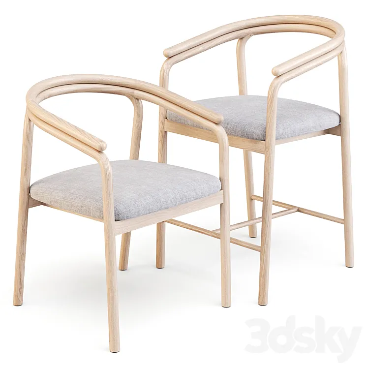 Crate and Barrel: Redonda – Dining Chair and Bar Stool 3DS Max Model