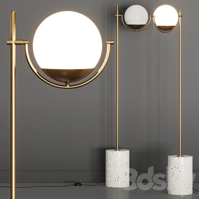 Crate and Barrel Rondure Globe Floor Lamp 3DSMax File