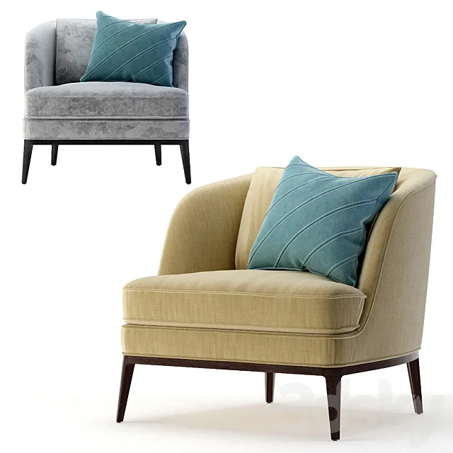 Crate and Barrel Seychelles Wood Trim Chair 3DS Max Model