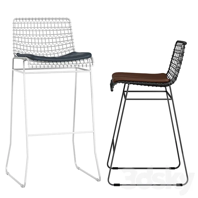 Crate and Barrel Tig barstool 3ds Max