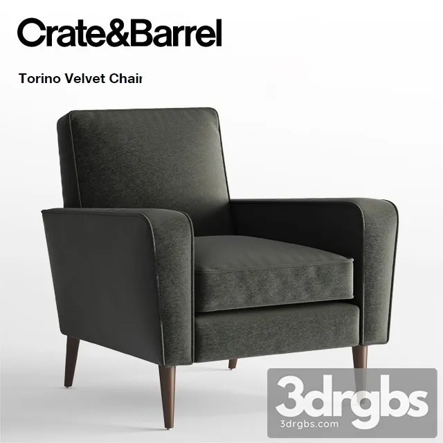 Crate And Barrel Torino Velvet Chair  3dsmax Download