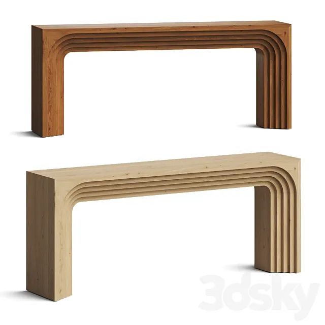 Crate and Barrel Valo Wood Console Table 3DSMax File