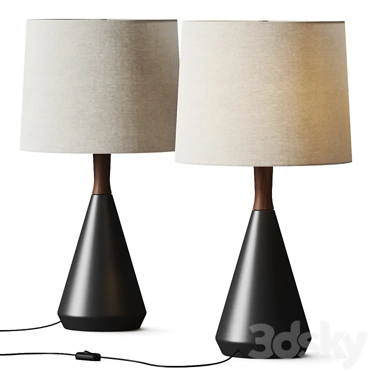Crate and Barrel Weston Table Lamp 3DS Max Model