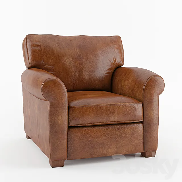 Crate & Barrel _ Carlton Leather Recliner 3ds Max