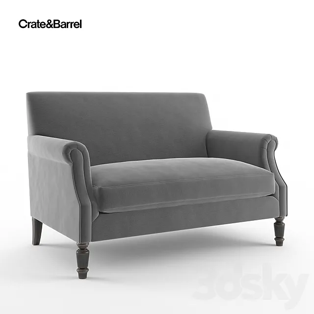 Crate & Barrel _ Suffolk Settee 3DS Max Model