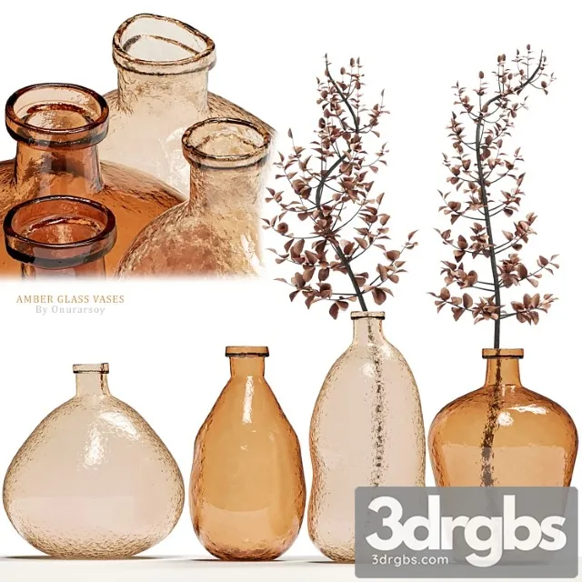 Crate Barrel Amber Glass Vases 3dsmax Download