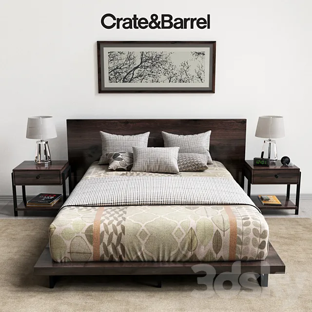 Crate & Barrel bedroom 3DSMax File