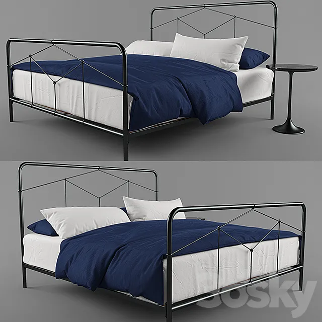 Crate & Barrel Casey Iron Bed 3DS Max Model