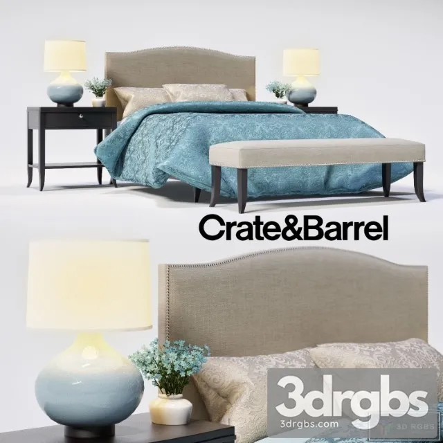 Crate Barrel Colette Bed 3dsmax Download