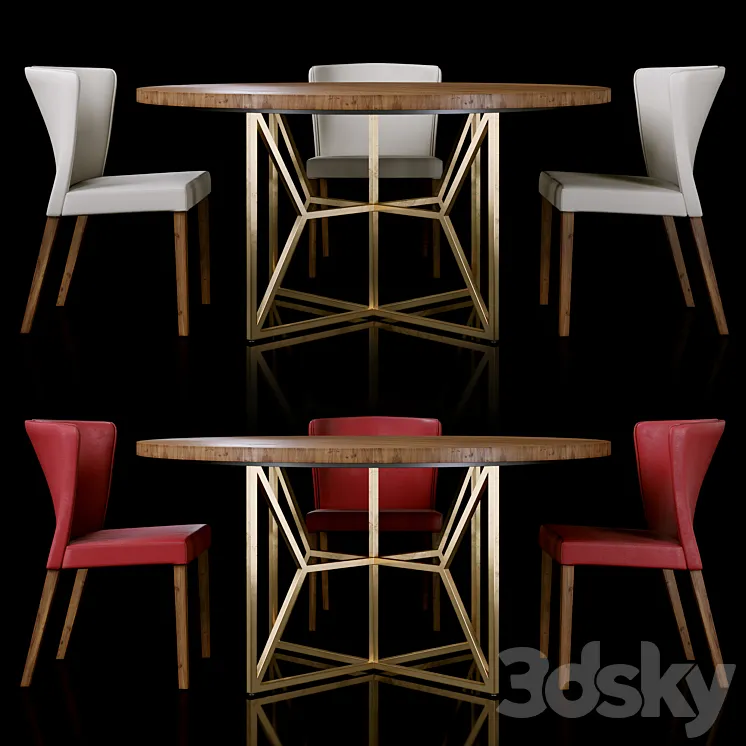 Crate & Barrel Dining 3DS Max