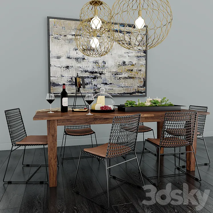 Crate & Barrel Dining Room 3DS Max