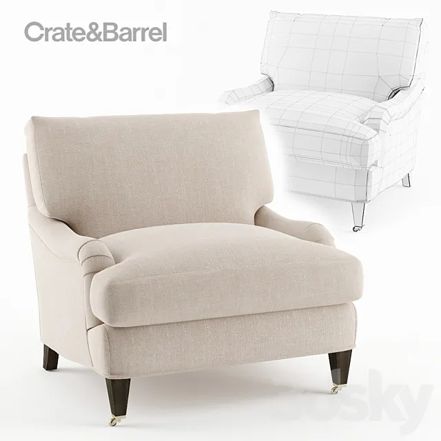 Crate & Barrel Essex Chair 3DSMax File
