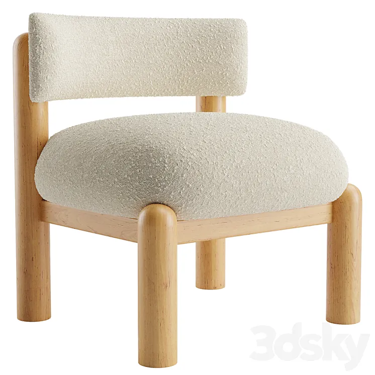 Crate & Barrel Harper Fabric Accent Chair 3DS Max Model