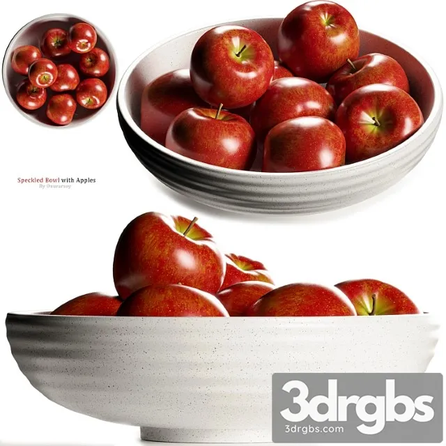 Crate & barrel – holden speckled bowl with apples