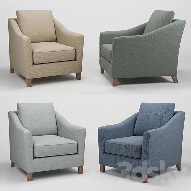 Crate & Barrel Keely Chair 3ds Max