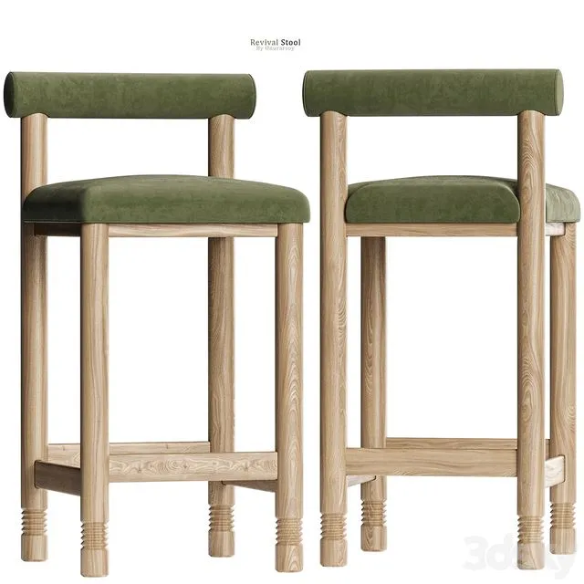 Crate & barrel – Revival Counter Stool in Green 3dsMax Model
