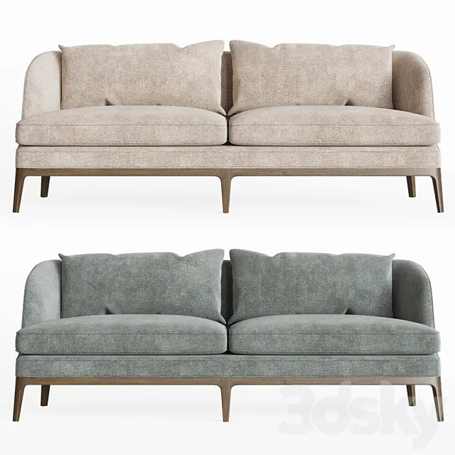 Crate & Barrel Seychelles Wood Trim Sofa 3ds Max