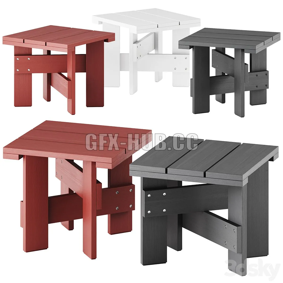 Crate Outdoor Table by Hay 3dsMax Model