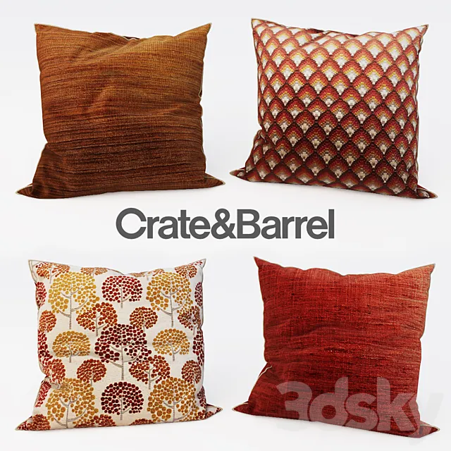 CrateandBarrel – Decorative Pillows set 1 3DS Max Model