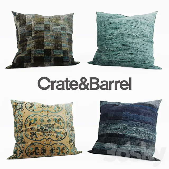 CrateandBarrel – Decorative Pillows set 6 3ds Max