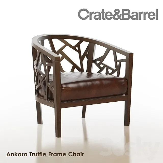 Crate&Barrel Ankara Truffle Frame Chair 3DS Max Model