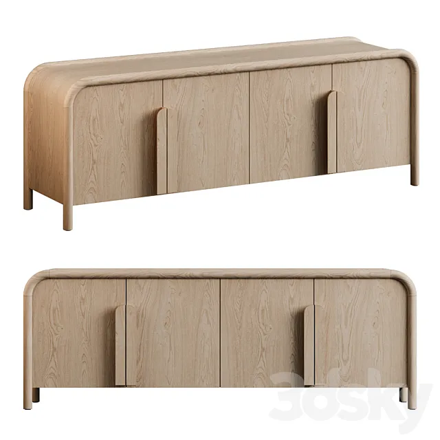 Crate&Barrel | Annie Natural Storage Media Credenza by Leanne Ford 3ds Max