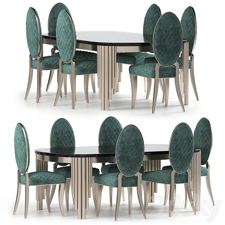 Cratos Table and Chairs by Zebrano Casa 3DS Max Model