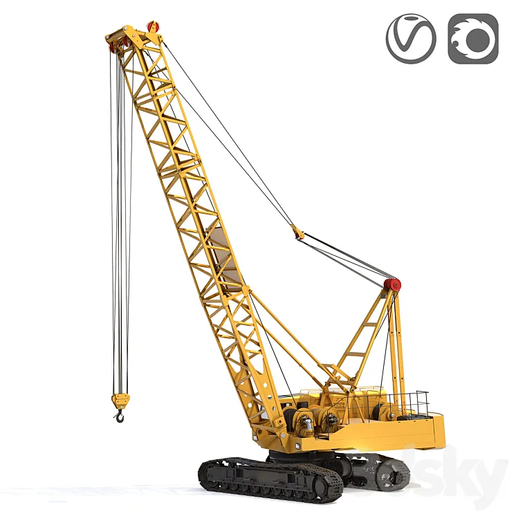 Crawler crane DEK-361 3DS Max
